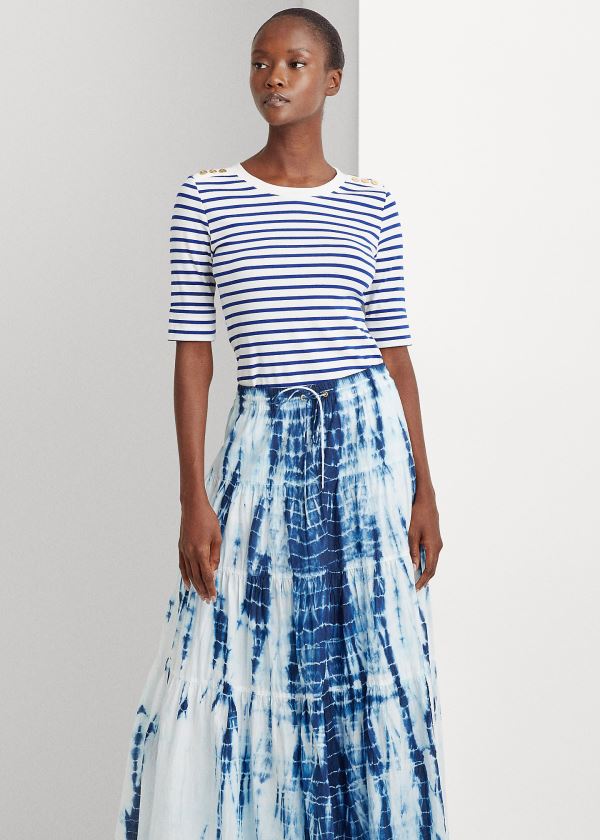 Ralph Lauren Tie-Dye Tiered Peasant Skirt Blankyt Viacfarebný | sOJ0TDpO