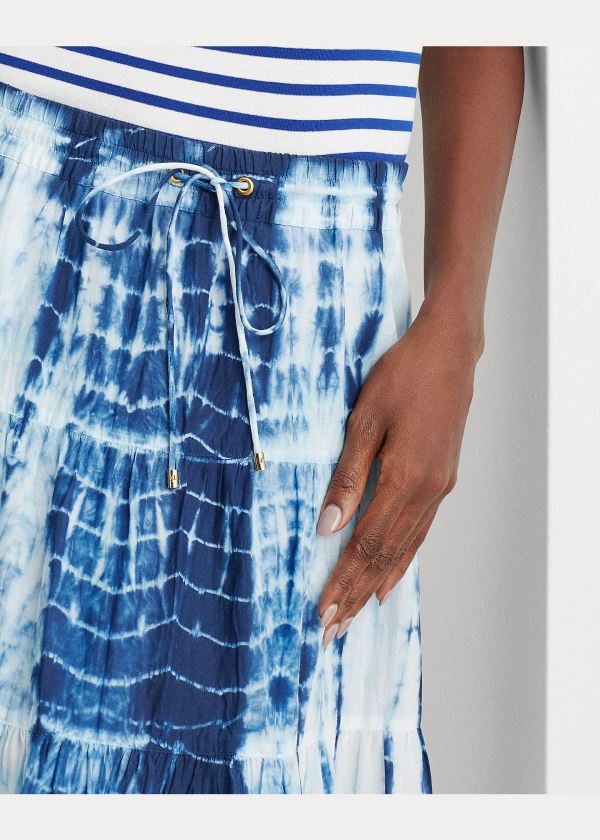 Ralph Lauren Tie-Dye Tiered Peasant Skirt Blankyt Viacfarebný | x9Ah4Fmj