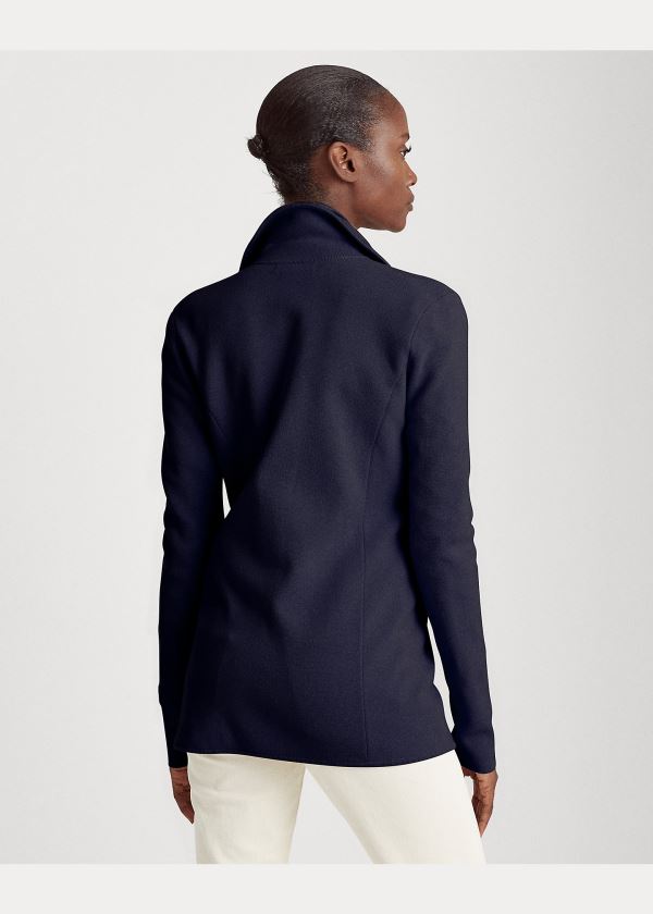 Ralph Lauren Tubular-Trimmed Blazer Tmavě Blankyt | LICTxKJY