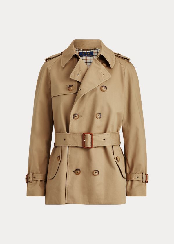 Ralph Lauren Twill Belted Trench Coat Hnědé | Drz1ick2