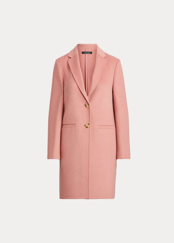 Ralph Lauren Two-Button Wool-Blend Coat Růžové | n40ZnT1L