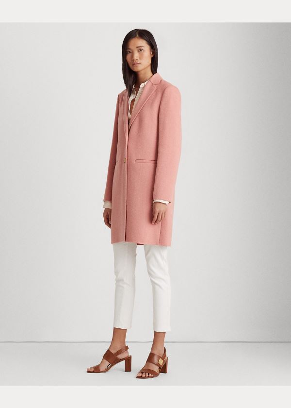 Ralph Lauren Two-Button Wool-Blend Coat Růžové | n40ZnT1L