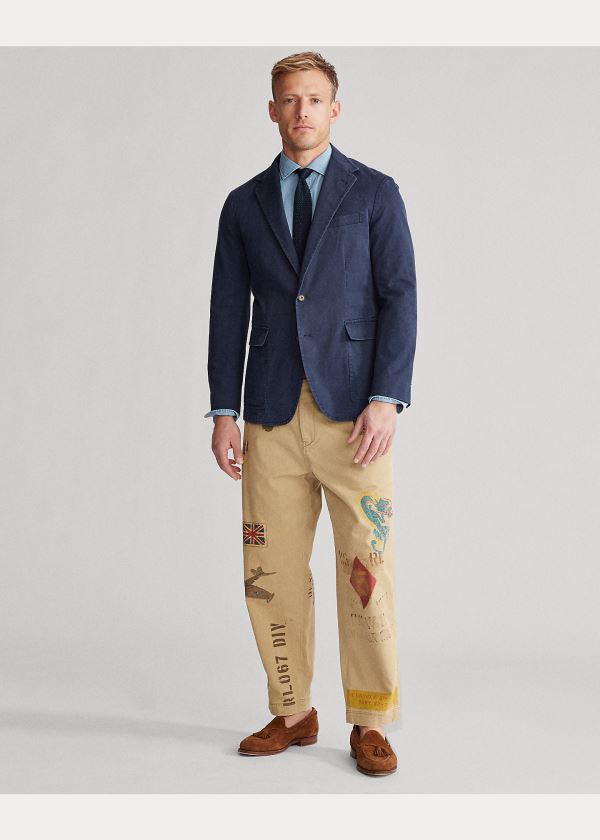 Ralph Lauren Unconstructed Chino Sportovní Coat Tmavě Blankyt | wzpLaBPp