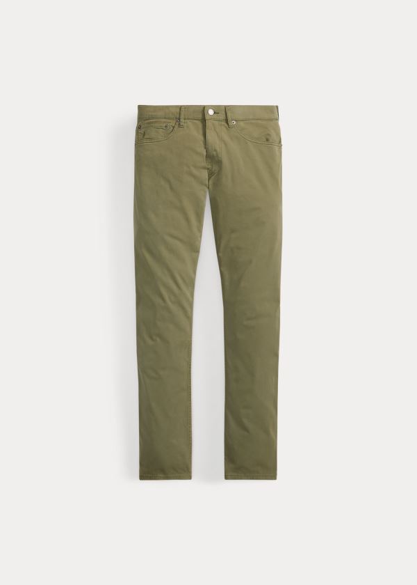 Ralph Lauren Varick Slim Straight Chino Olivy Zelené | AiyWhck7