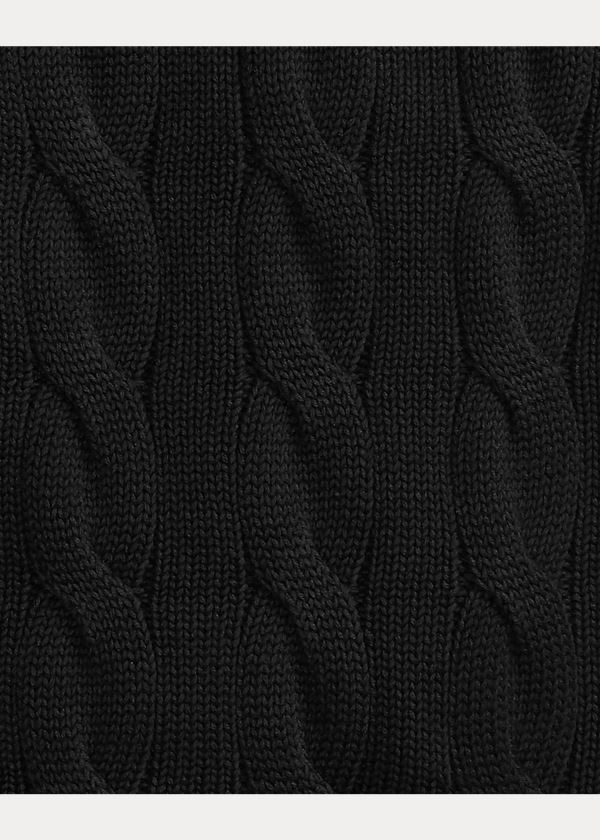 Ralph Lauren Vented-Hem Cable-Knit Svetrové Černé | EybBdPOO