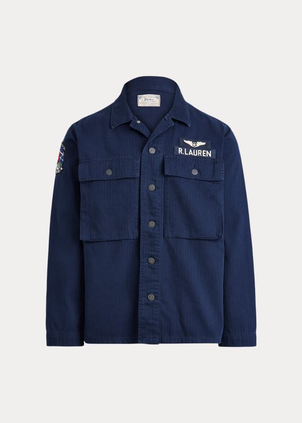 Ralph Lauren Washed Twill Overshirt Tmavě Blankyt Viacfarebný | TxauEWs2