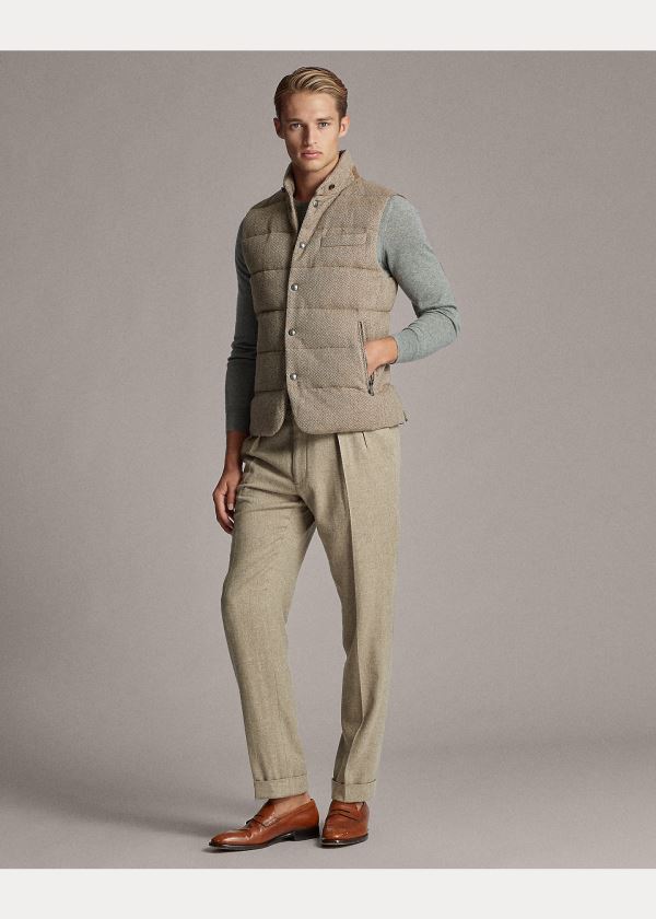 Ralph Lauren Whitwell Tweed Down Vest Hnědé | aUF6e3OY