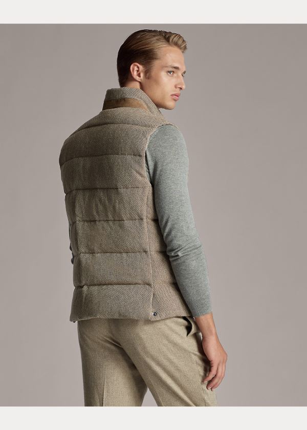 Ralph Lauren Whitwell Tweed Down Vest Hnědé | aUF6e3OY