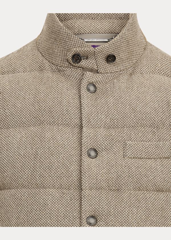 Ralph Lauren Whitwell Tweed Down Vest Hnědé | aUF6e3OY