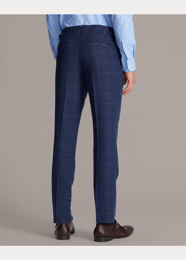 Ralph Lauren Windowpane Suit Trouser Blankyt Světle Blankyt | 9Xy6GeZQ