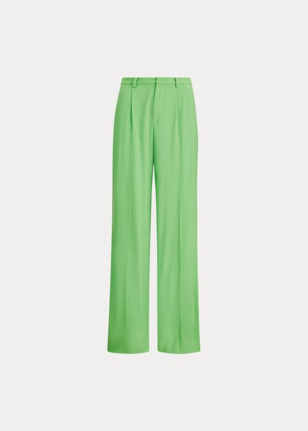 Ralph Lauren Winnifred Wool Crepe Pant Zelene | gYcmvZAR