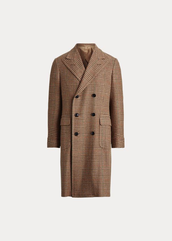 Ralph Lauren Wool-Blend-Tweed Topcoat Hnědé Oranžové Zelene | F1E80rj2