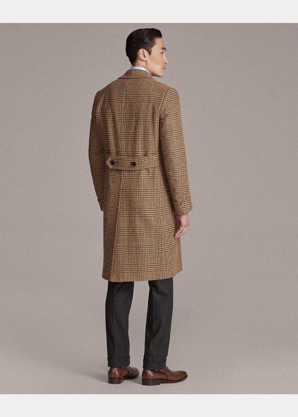 Ralph Lauren Wool-Blend-Tweed Topcoat Hnědé Oranžové Zelene | F1E80rj2