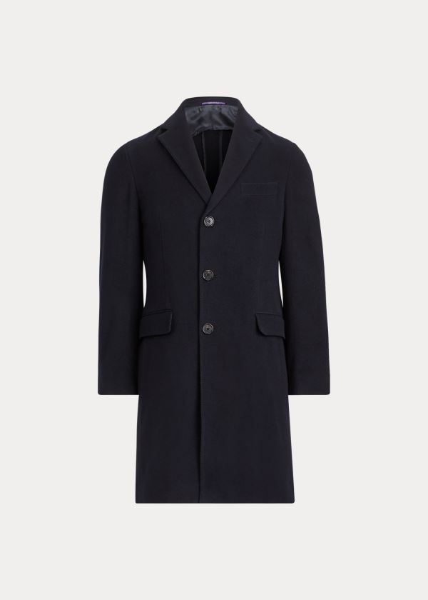 Ralph Lauren Wool-Cashmere Topcoat Tmavě Blankyt | 0AzMEdHd