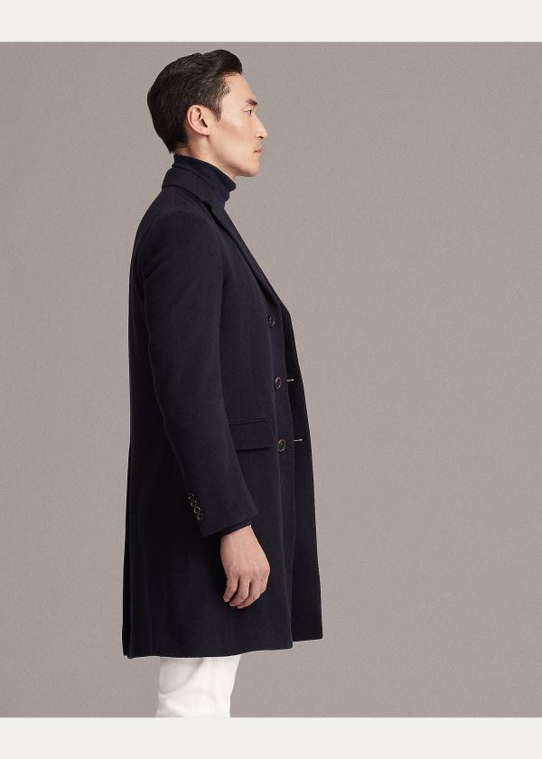 Ralph Lauren Wool-Cashmere Topcoat Tmavě Blankyt | 0AzMEdHd