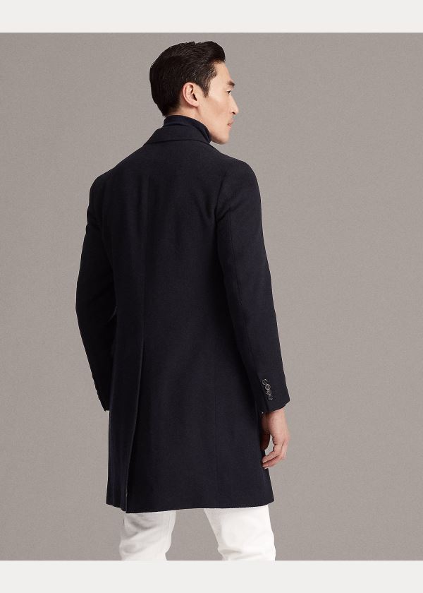 Ralph Lauren Wool-Cashmere Topcoat Tmavě Blankyt | 0AzMEdHd