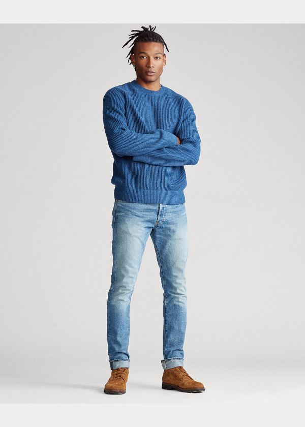 Ralph Lauren Wool Raglan Crewneck Svetrové Tmavě Blankyt | Tqx35RQc