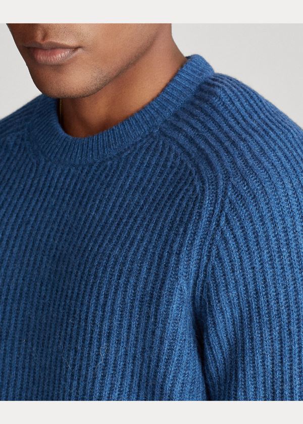 Ralph Lauren Wool Raglan Crewneck Svetrové Tmavě Blankyt | Tqx35RQc