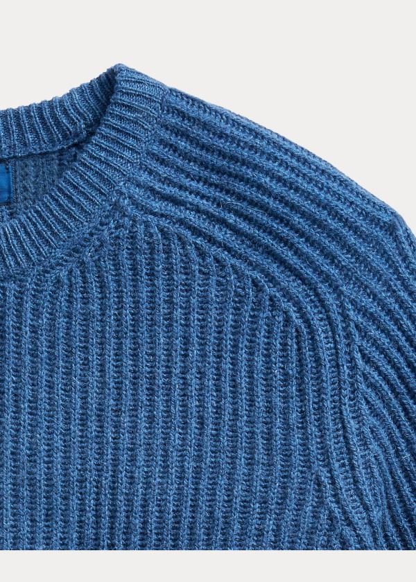 Ralph Lauren Wool Raglan Crewneck Svetrové Tmavě Blankyt | Tqx35RQc