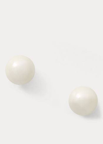 Ralph Lauren 8 mm Faux-Pearl Studs Krém | ajkKRHh7