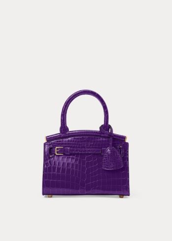 Ralph Lauren Alligator Mini RL50 Handbag Fialové | r1xW8dlM