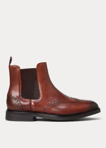 Ralph Lauren Asher Wingtip Chelsea Boot Šedé | SKrLX0ad