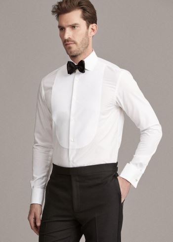 Ralph Lauren Aston Bib Front Tuxedo Shirt Bílé | sOqqjgMw