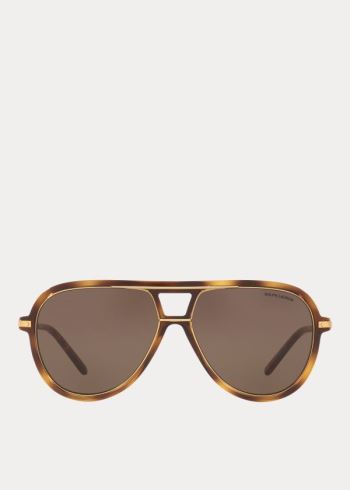 Ralph Lauren Automotive Pilot Sunglasses Hnědé | U9W7qb2O