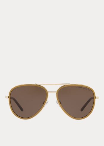 Ralph Lauren Automotive Pilot Sunglasses Zlaté | ybgu9WA9