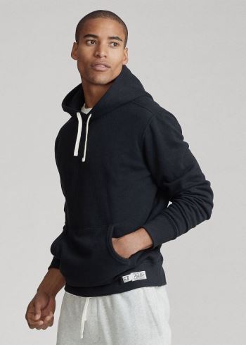 Ralph Lauren Bavlněné-Blend-Fleece Hoodie Černé | BPS4n1MA