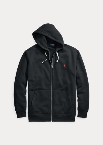 Ralph Lauren Bavlněné-Blend-Fleece Hoodie Černé | OWccH3U2