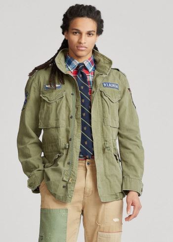 Ralph Lauren Bavlněné Twill Field Jacket Olivy Zelené | ljlGDJQy