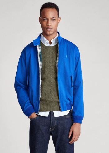 Ralph Lauren Bavlněné Twill Jacket Tmavě Blankyt | uaczILQ8