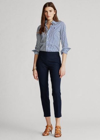 Ralph Lauren Bi-Stretch Skinny Pant Tmavě Blankyt | CbDQN01f