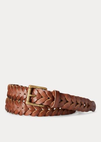 Ralph Lauren Braided Vachetta Læder Belt Hnědé | bENXy1fJ