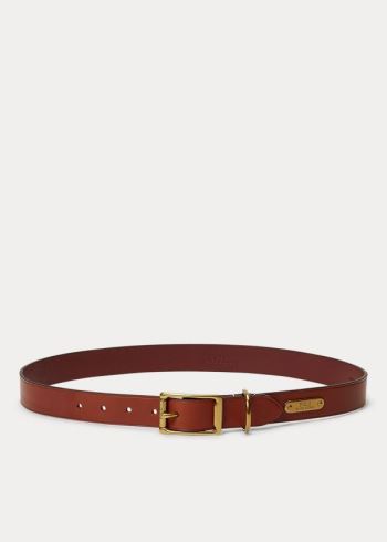 Ralph Lauren Brass-Přezkou Læder Belt Hnědé | 9quzFSn8