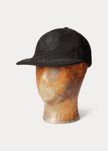 Ralph Lauren Bullion Wool-Blend Ball Cap Černé | q9AcXUkO