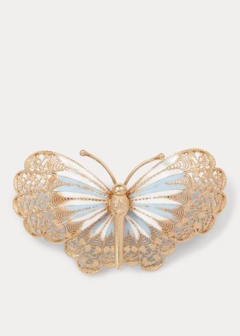 Ralph Lauren Butterfly Brooch Necklace Blankyt Zlaté | XQbcmxWo