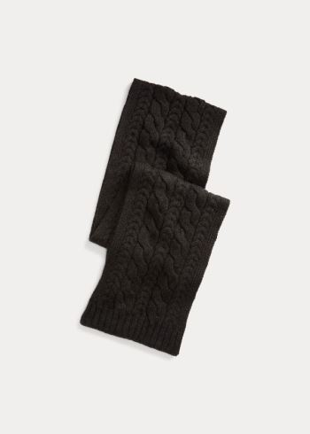 Ralph Lauren Cable-Knit Cashmere Scarf Tmavě Šedé | PPjkW4W5