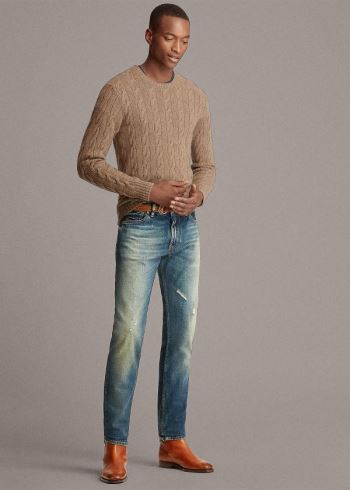 Ralph Lauren Cable-Knit Cashmere Svetrové Hnědé | VdQoO3UB