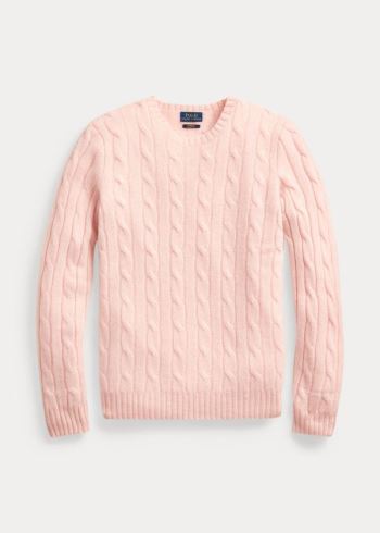 Ralph Lauren Cable-Knit Cashmere Svetrové Růžové | pb9Ga83d