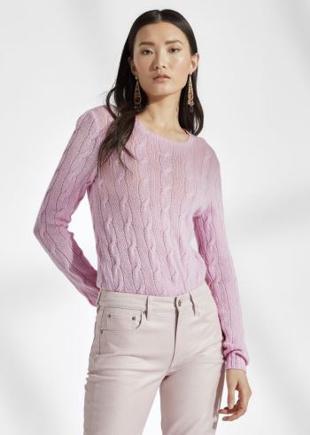 Ralph Lauren Cable-Knit Cashmere Svetrové Fialové | rmStG98J