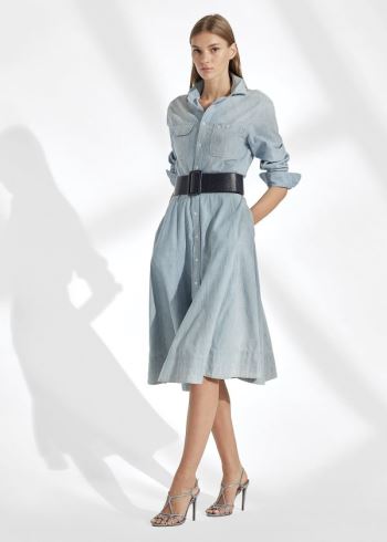 Ralph Lauren Cailyn Chambray Shirtdress Indigo | BziGEKNg