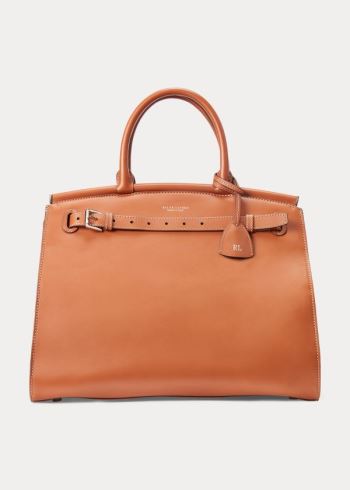 Ralph Lauren Calfskin Large RL50 Handbag Zlaté | ACFKNqDm