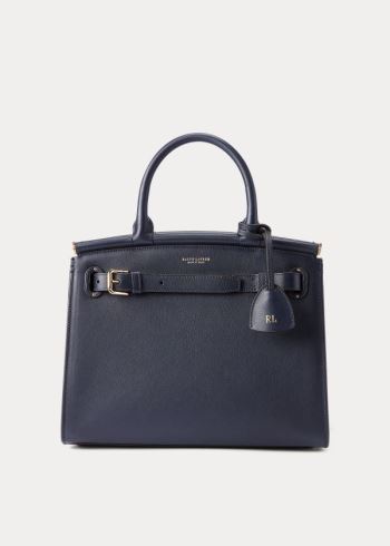 Ralph Lauren Calfskin Medium RL50 Handbag Tmavě Blankyt | LdgIxtnL