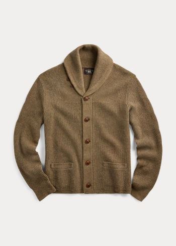 Ralph Lauren Cashmere Shawl-Collar Cardigan Olivy Zelené | JY5e2JN1