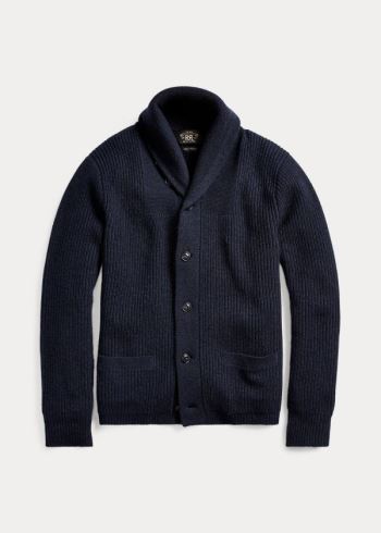 Ralph Lauren Cashmere Shawl-Collar Cardigan Tmavě Blankyt | cob7wGwl