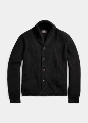 Ralph Lauren Cashmere Shawl-Collar Cardigan Černé | zphip2KZ