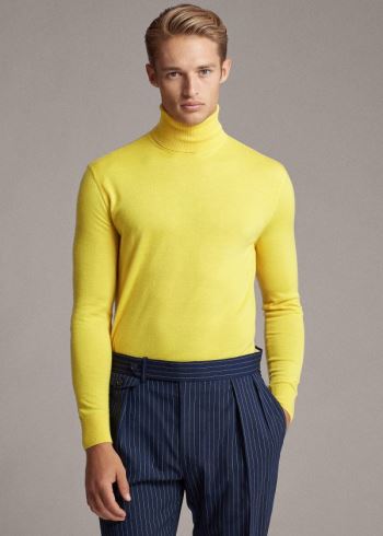 Ralph Lauren Cashmere Turtleneck Svetrové Citrón Žluté | 7COECTNX