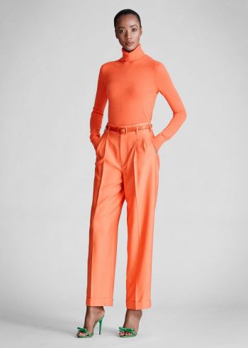 Ralph Lauren Cashmere Turtleneck Svetrové Oranžové | k9VBedDf